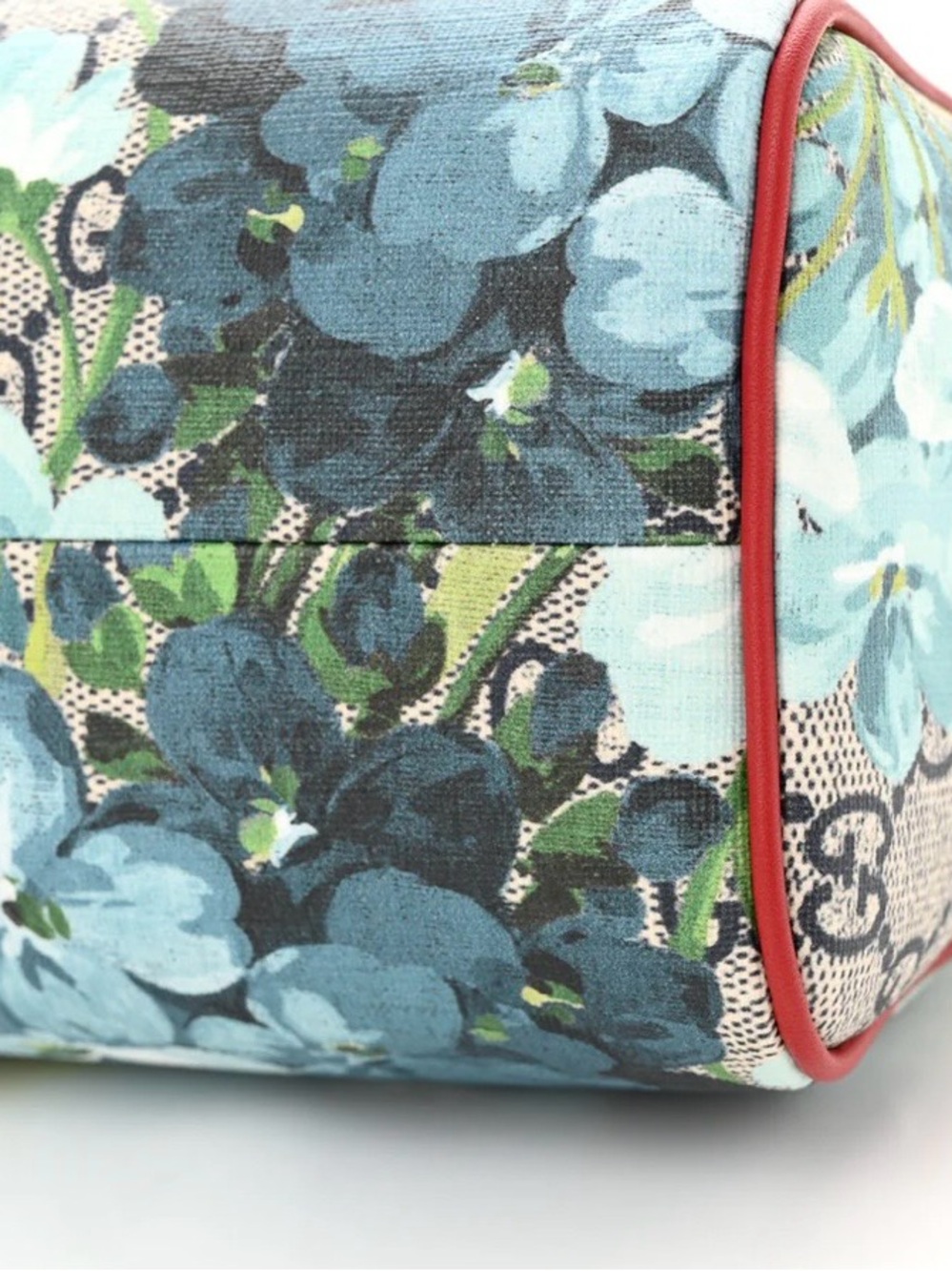 Gucci GG Supreme Monogram Blooms Mini
Boston Navy Blue Hibiscus AUTHENTIC - Picture 7 of 10
